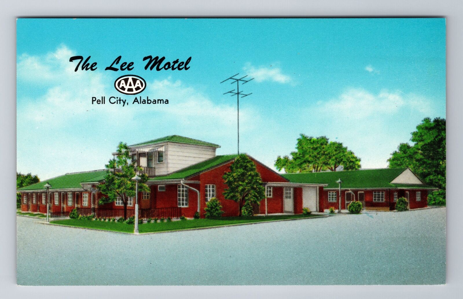 Pell City AL-Alabama, the Lee Motel, Advertising, Antique Vintage Postcard