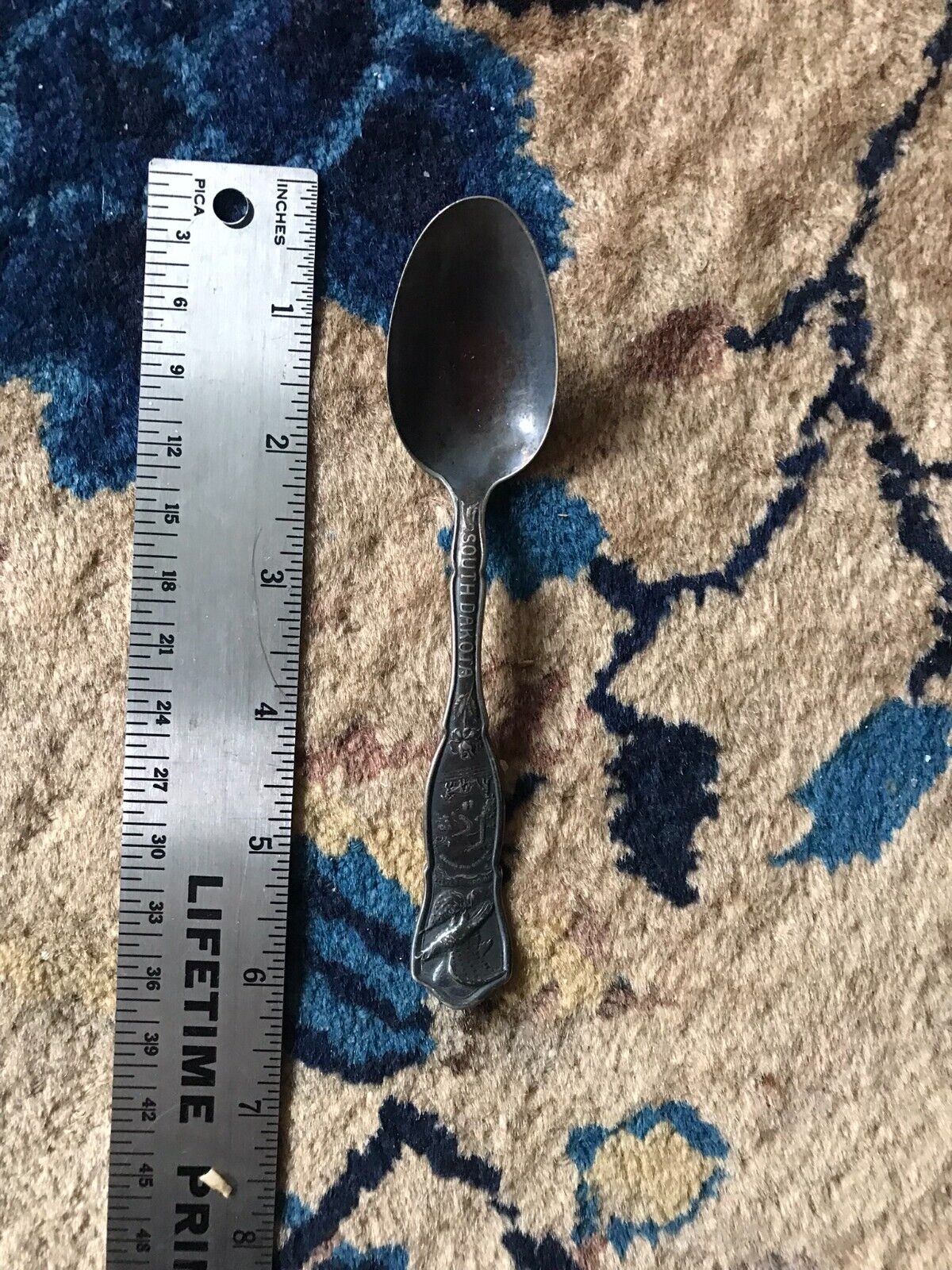 Vintage Antique SOUTH DAKOTA Collectible Silver Plated Spoon 1811 Rogers A1 6\