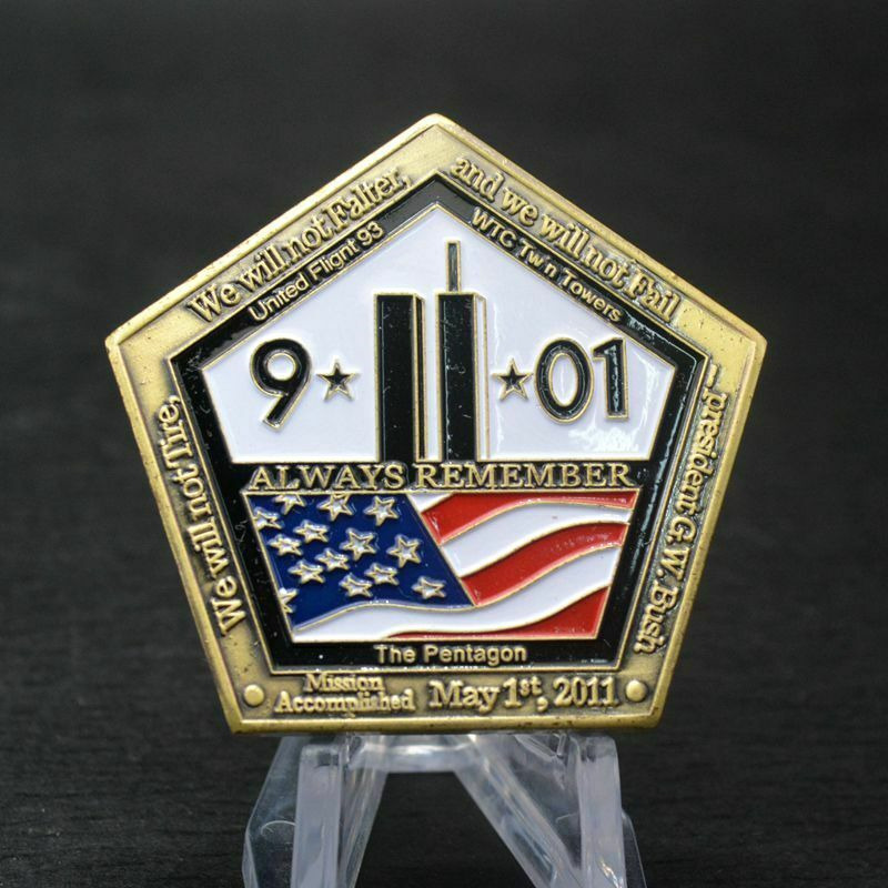 September 11th Mission Accomplished Challenge coin 9/11 Never Forget Pentagon
