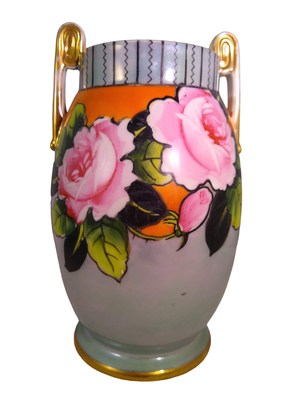 1920s Noritake Japan Lusterware Porcelain Vase - Rare