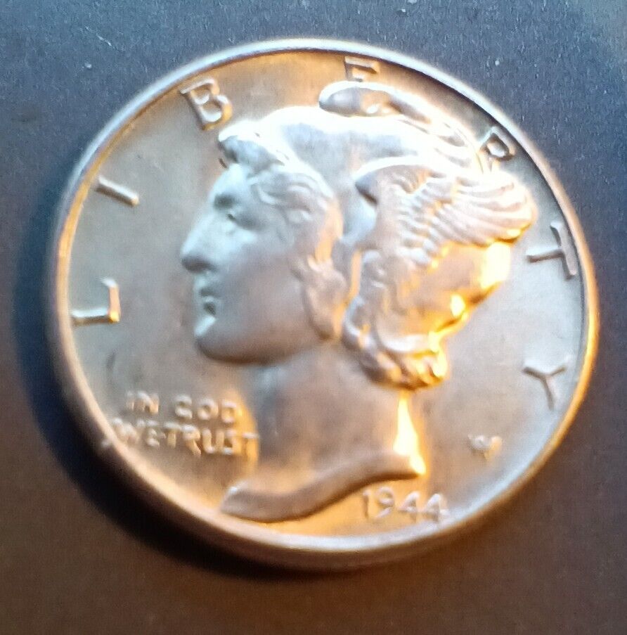 1944 W MERCURY DIME Adolph Weinman’s In Cod We Trust Silver Error Coin 10 C RARE