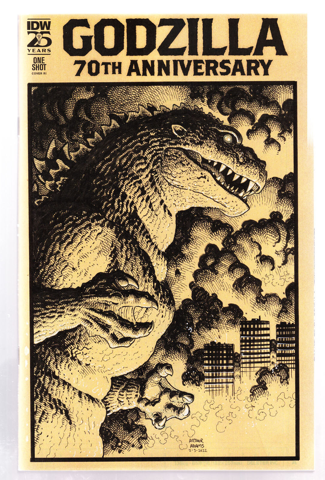 Godzilla: 70th Anniversary #1E VF; IDW | RI 1:50 Variant Art Adams - we combine