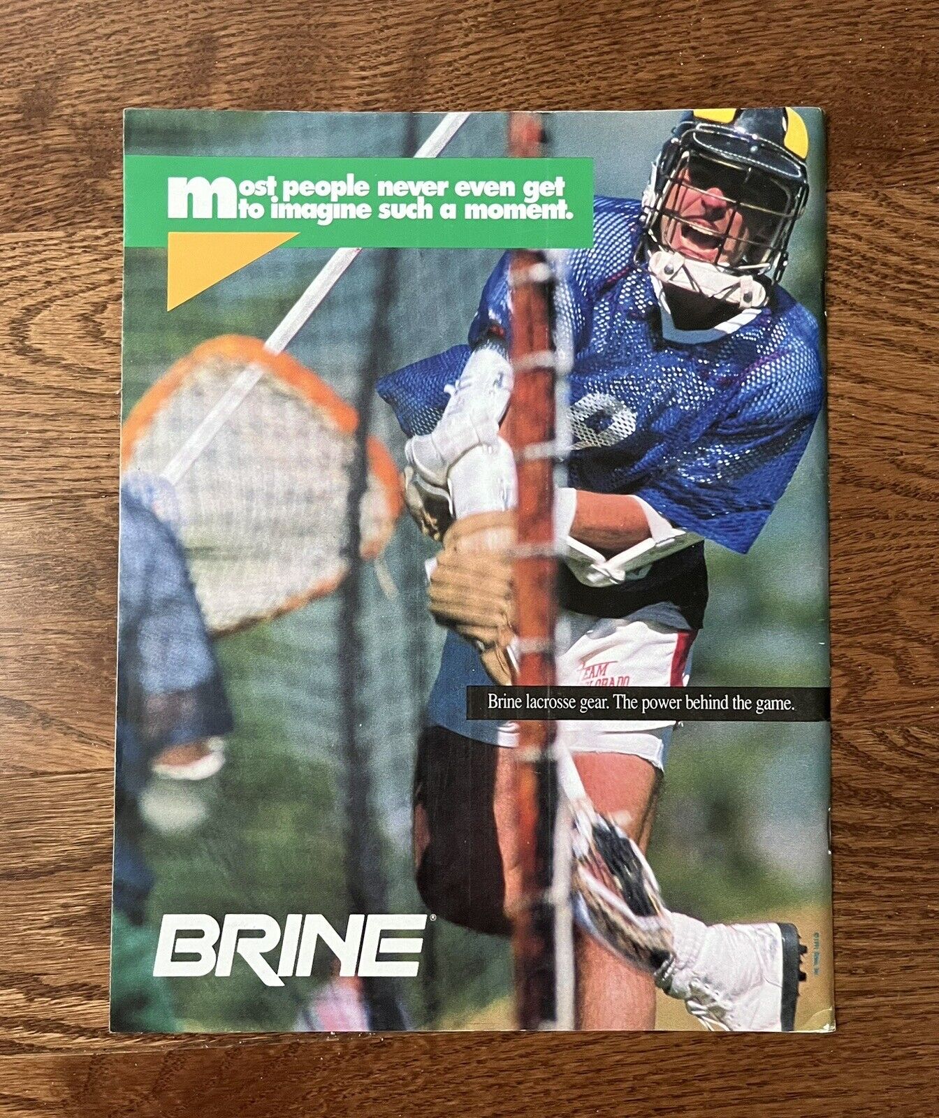 Vintage 1992 Lacrosse Magazine Advertisement - Brine Lacrosse  - 8.5 x 11