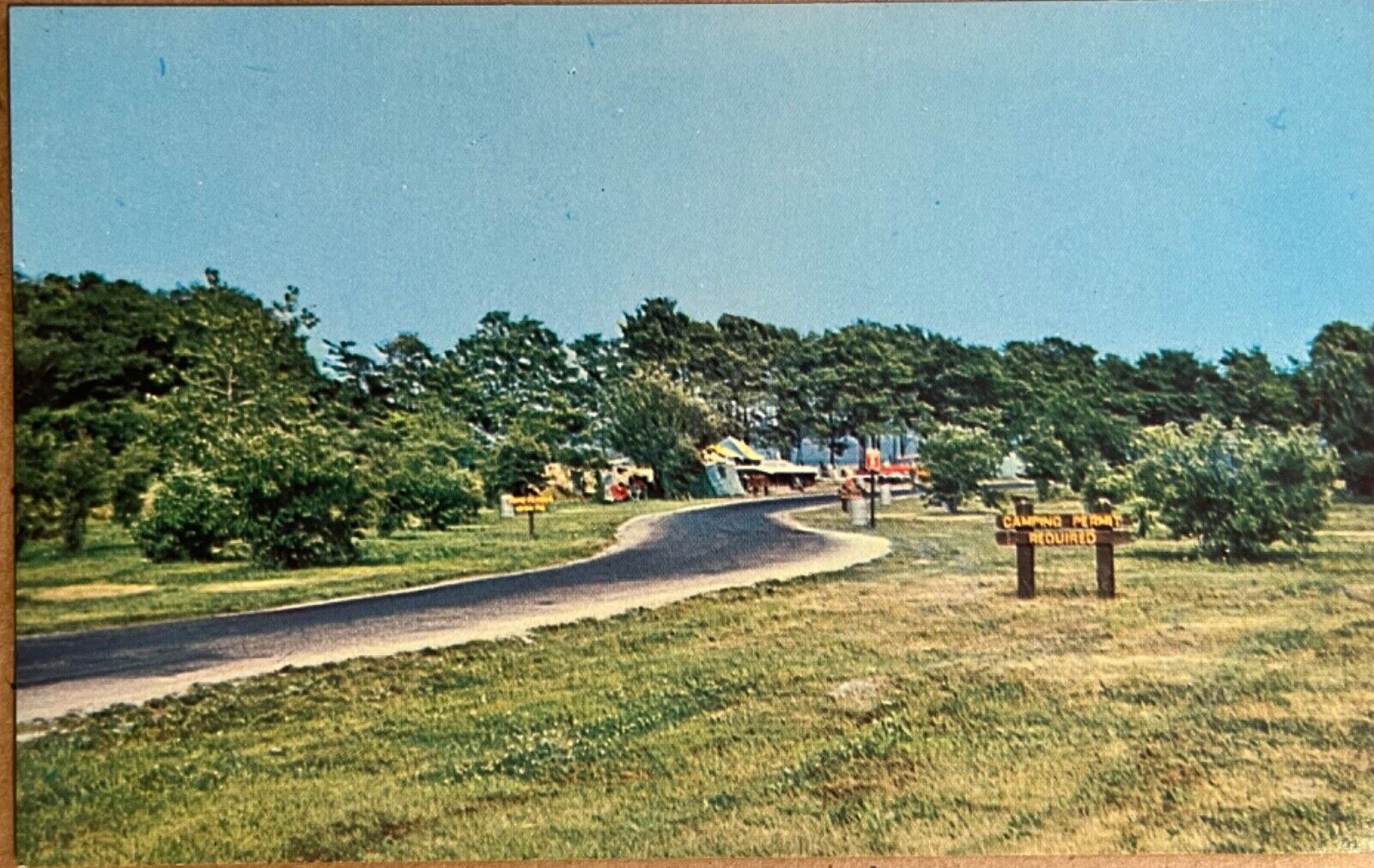 Kelleys Island State Park Ohio Camp Ground Entrance Postcard c1950