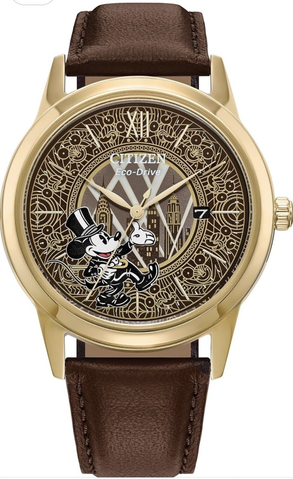 Citizen Eco-Drive Special Edition Disney 100 Mickey Mouse Fan Fare Gold Stainles