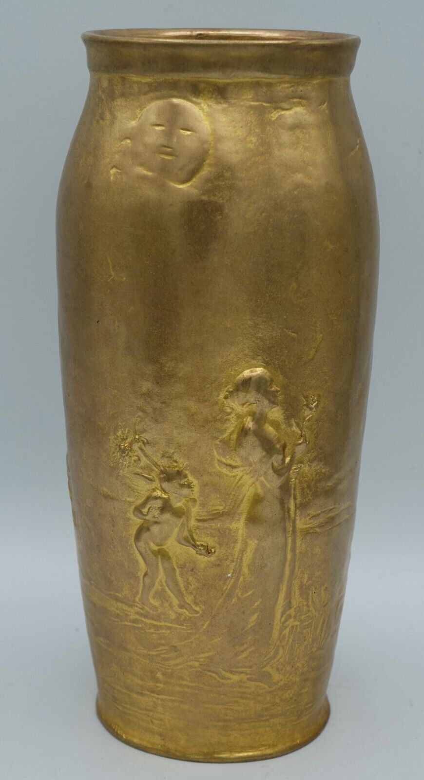 Art Nouveau Bronze Vase ''Les surprises de l' amour'' by Gustave Joseph Cheret