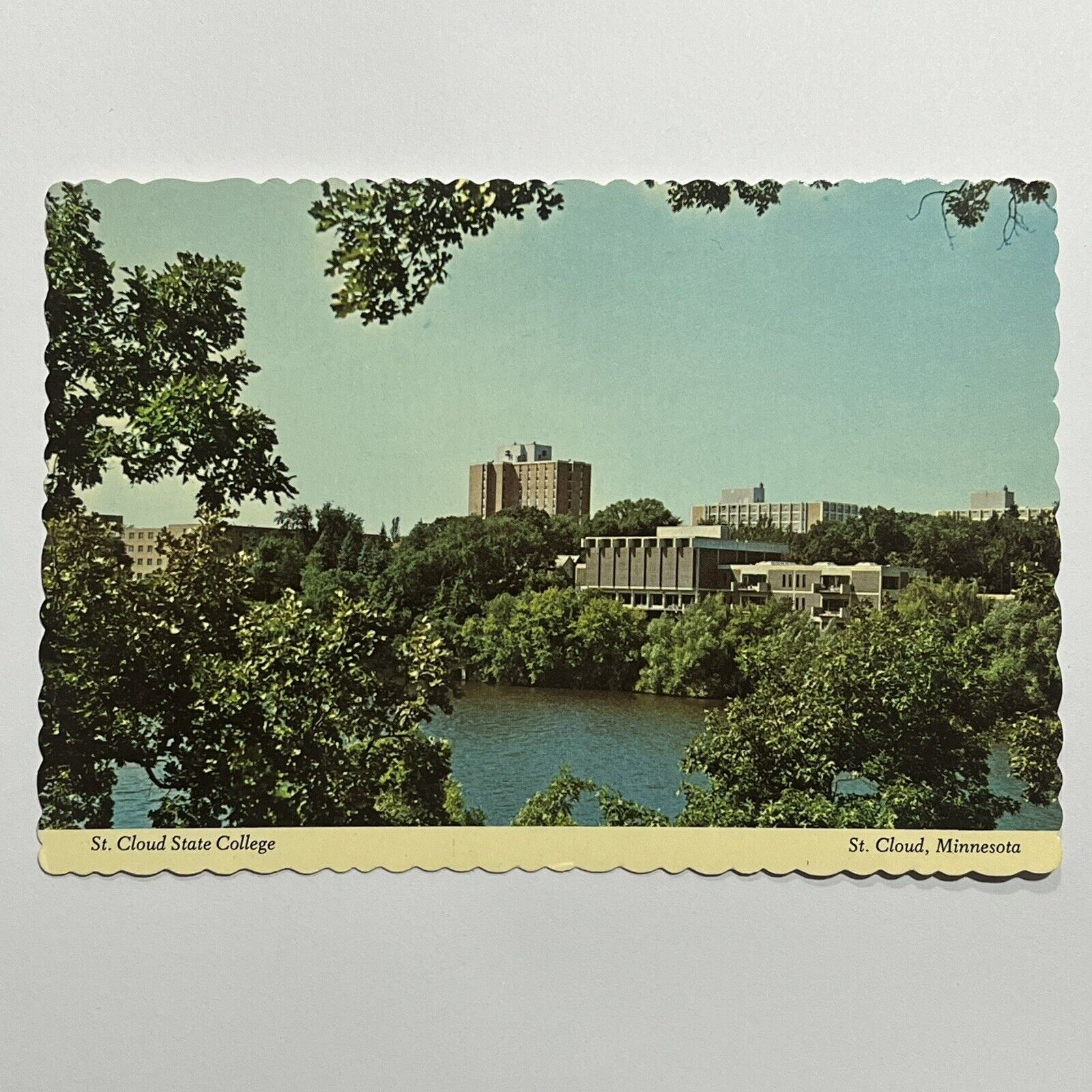 Vintage Postcard Minnesota St Cloud State College USA Mississippi River⭐️