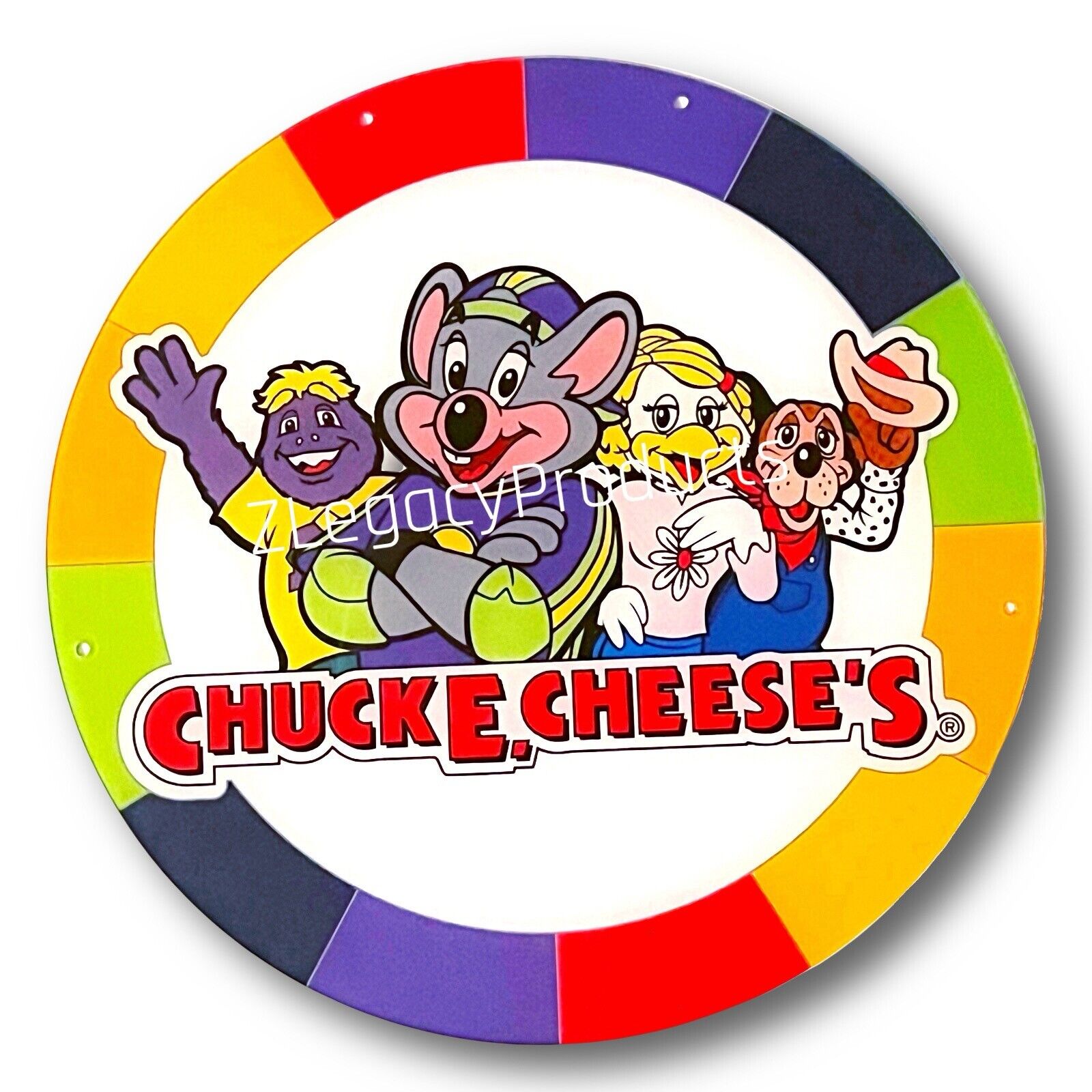 🌟RARE Chuck E Cheese In Store Game Piece Magnificent Sign🌟