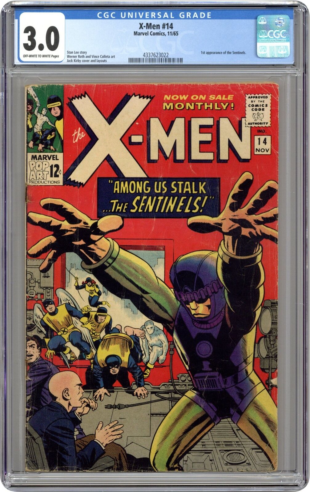 Uncanny X-Men #14 CGC 3.0 1965 4337623022 1st app. Sentinels