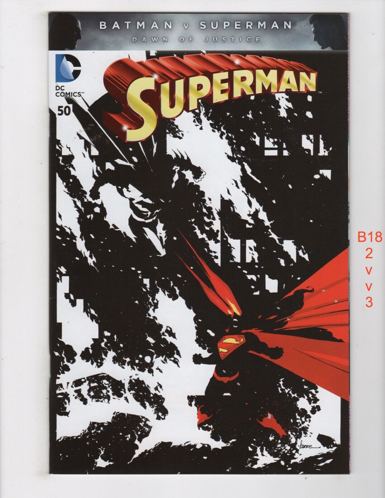 Superman #50 Kaare Andrews Half Inked Batman v variant VF/NM 2011 DC b1823