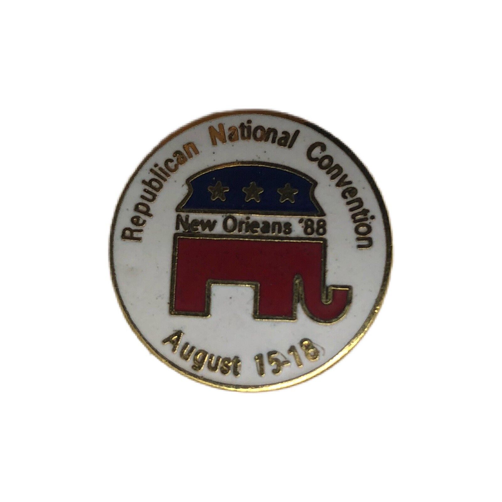 1988 Republican National Convention RNC New Orleans Lapel Pin Gold Tone Vintage