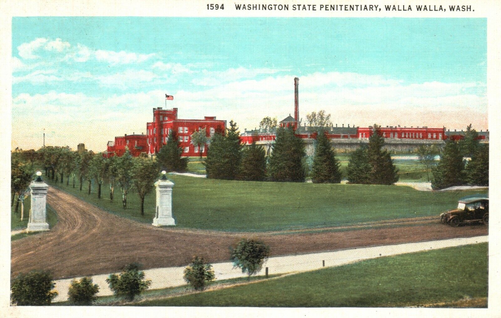 Vintage Postcard 1920\'s Washington State Penitentiary Walla Walla Washington WA