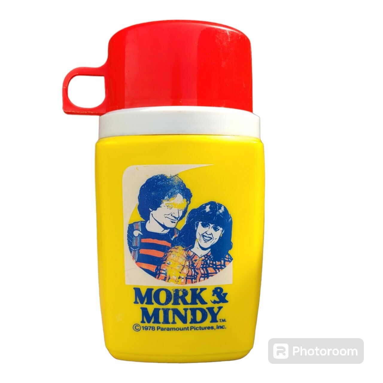 Vintage Mork And Mindy Thermos 1978 Robin Williams Cup 