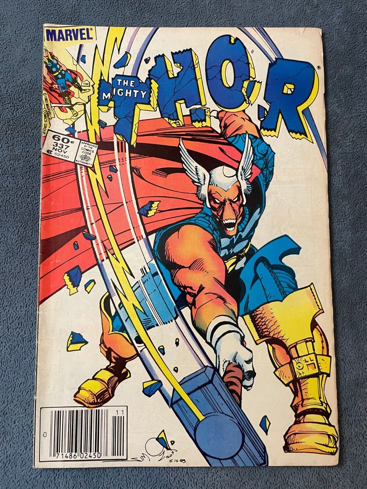 Thor #337 Newsstand 1983 Marvel Comic Book Key Issue 1st Beta Ray Bill App VG-