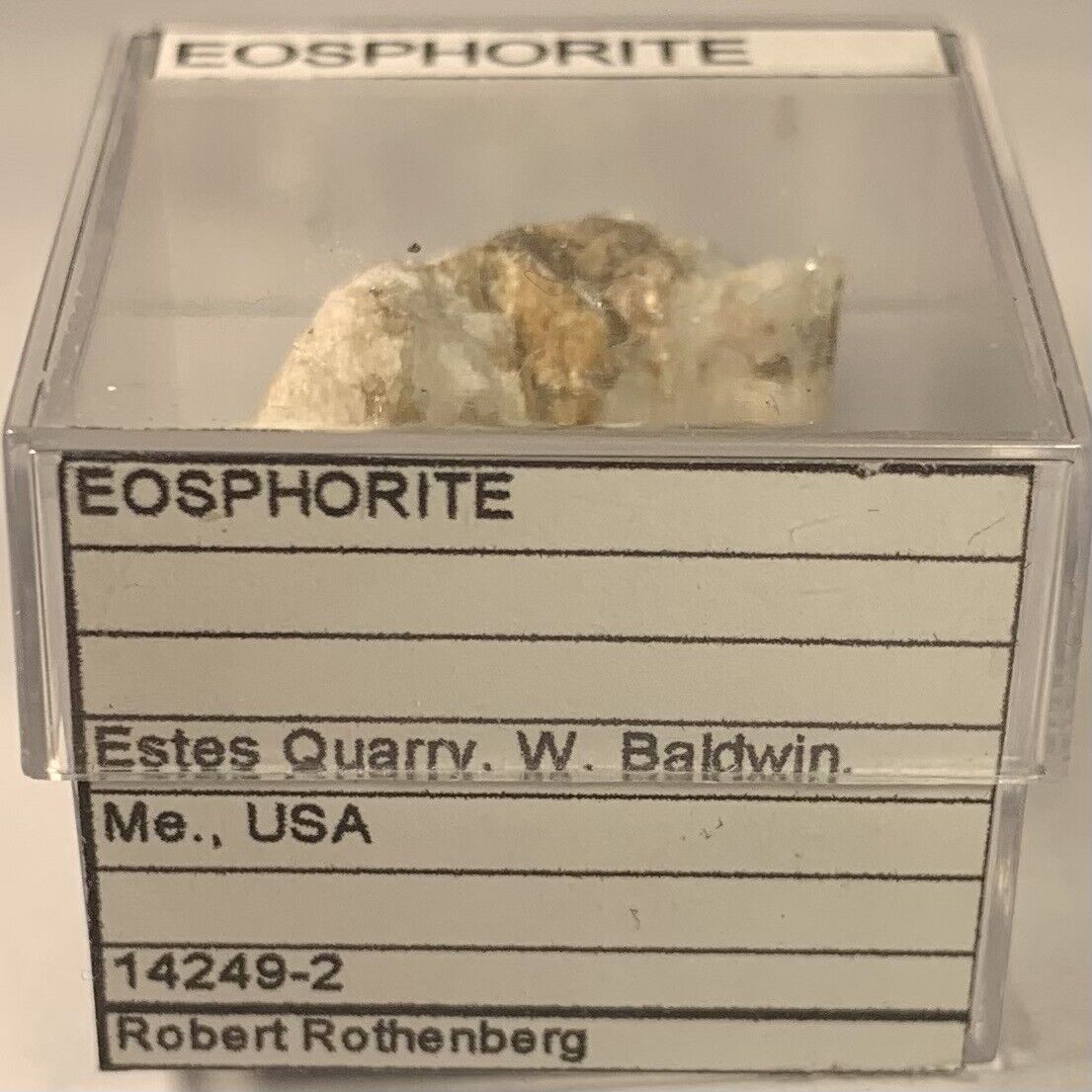 Eosphorite Crystal Micro Estes Qry W Baldwin Maine USA