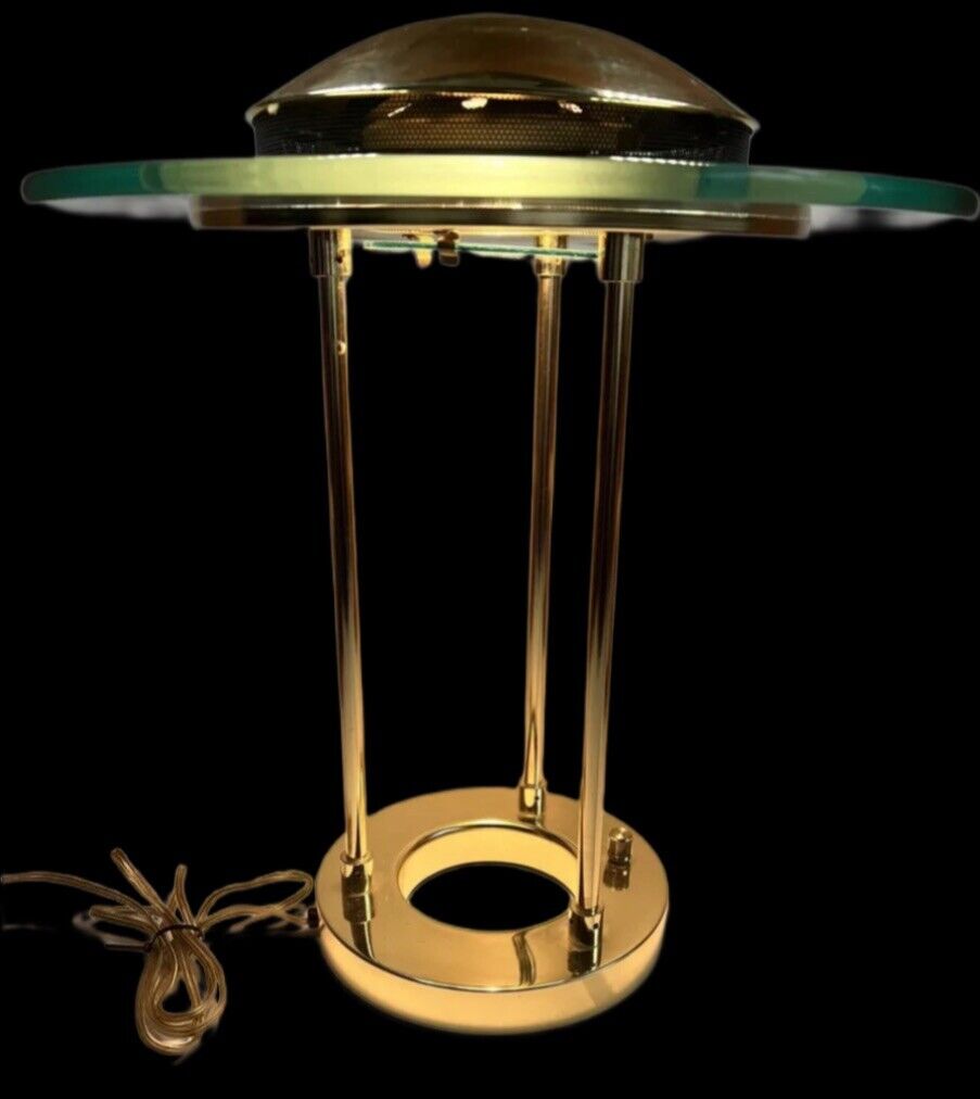 Sonneman Saturn Style Lamp Kovacs UFO Table Vintage  Atomic Glass 18 1/2
