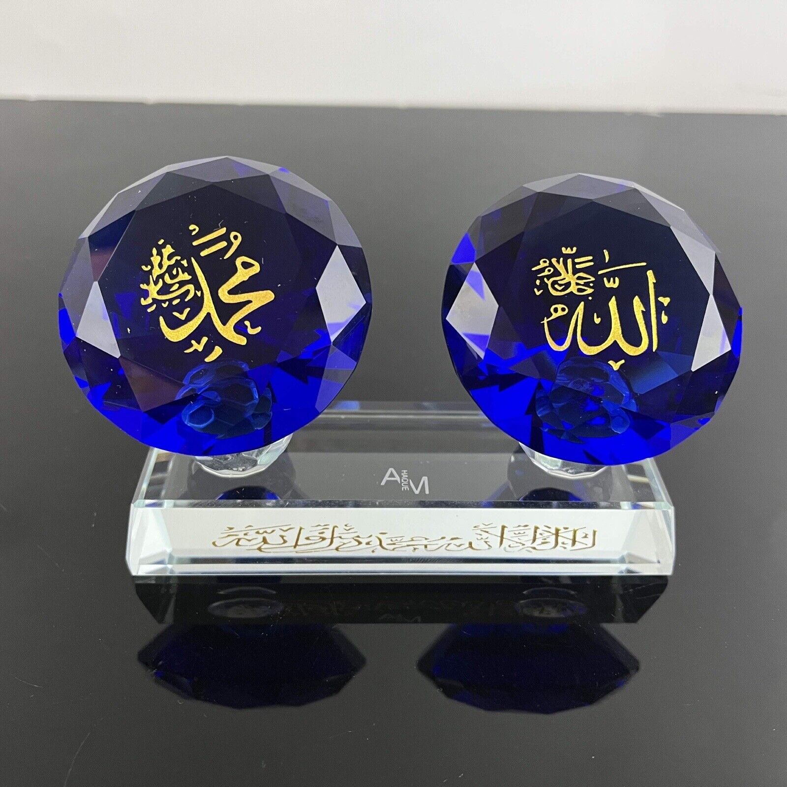 Islamic Home Decor With Crystal.ALLAHU And MOHAMMED.