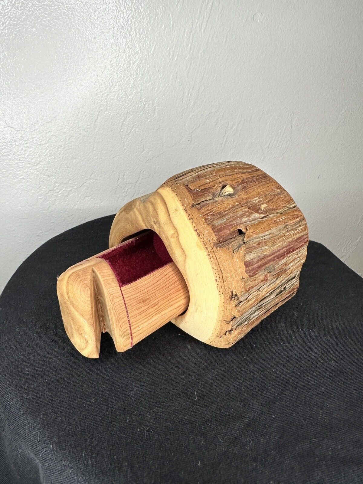 Vintage Wood SPANCRAFT Hand Carved Wooden Trinket Jewelry Box Alamosa, Colorado