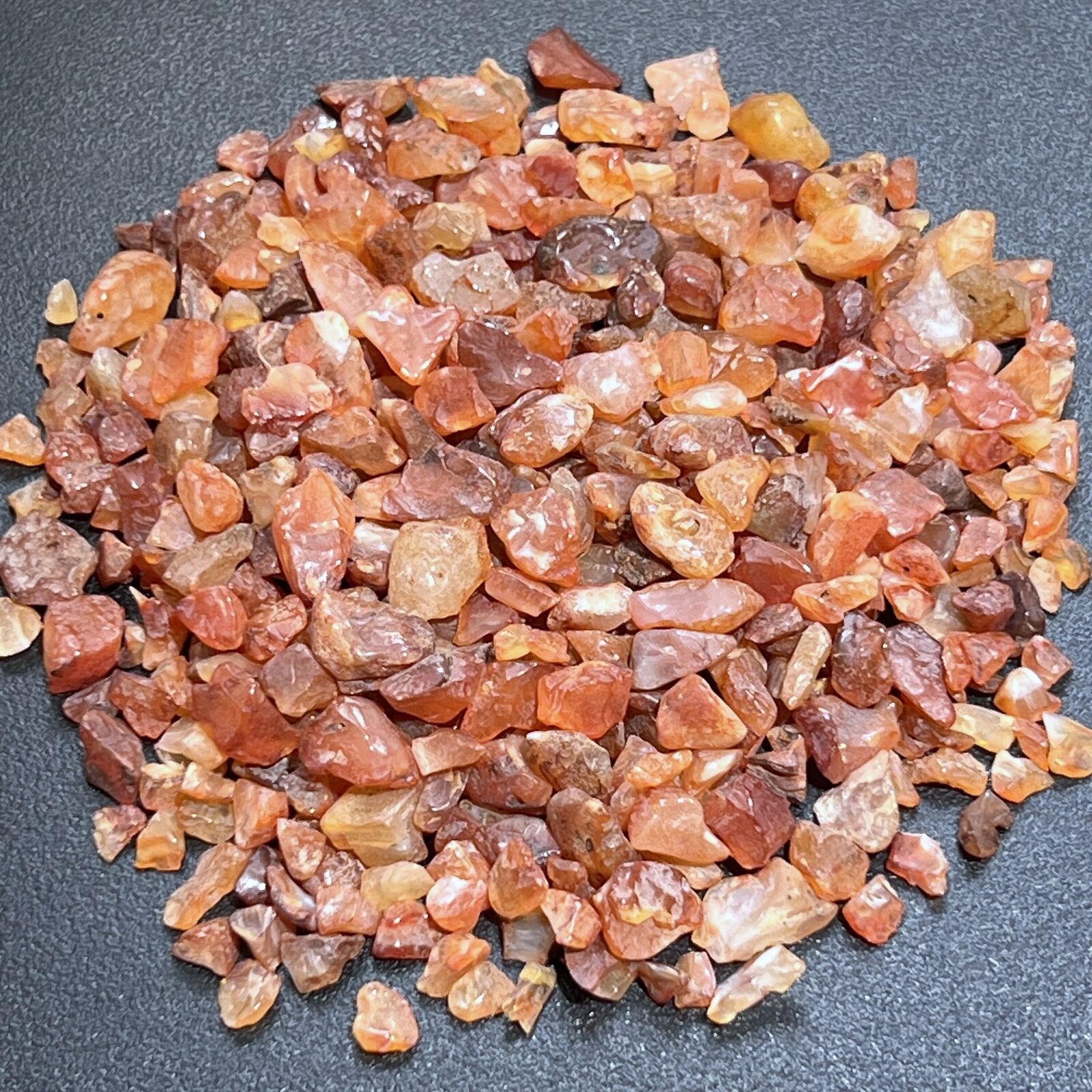 Carnelian Red Agate Small Tumbled Chips (1 Kilo)(2.2 LBs) Bulk Wholesale