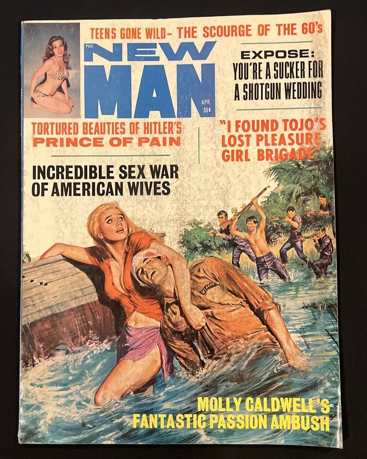 New Man Magazine Vol. 5 No. 2, April 1967 -  Vintage Men\'s Action Pulp (GGA)