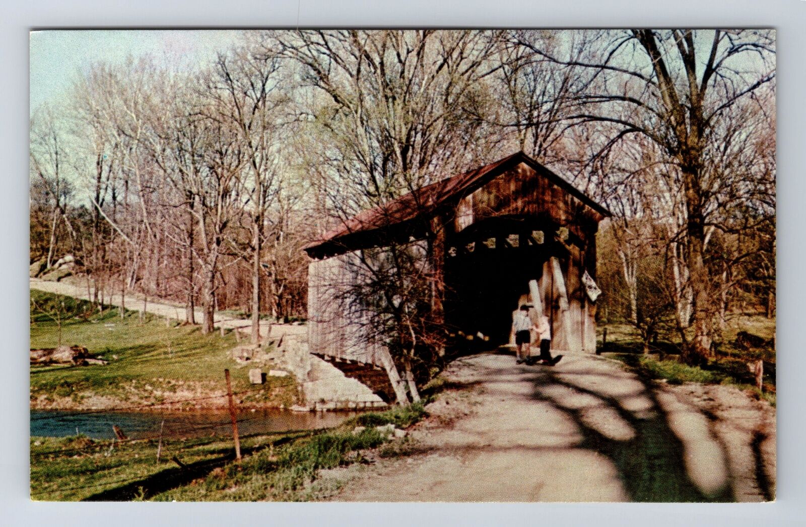Hanoverton OH-Ohio, McKaig's Bridge, Little Beaver Creek, Vintage Postcard