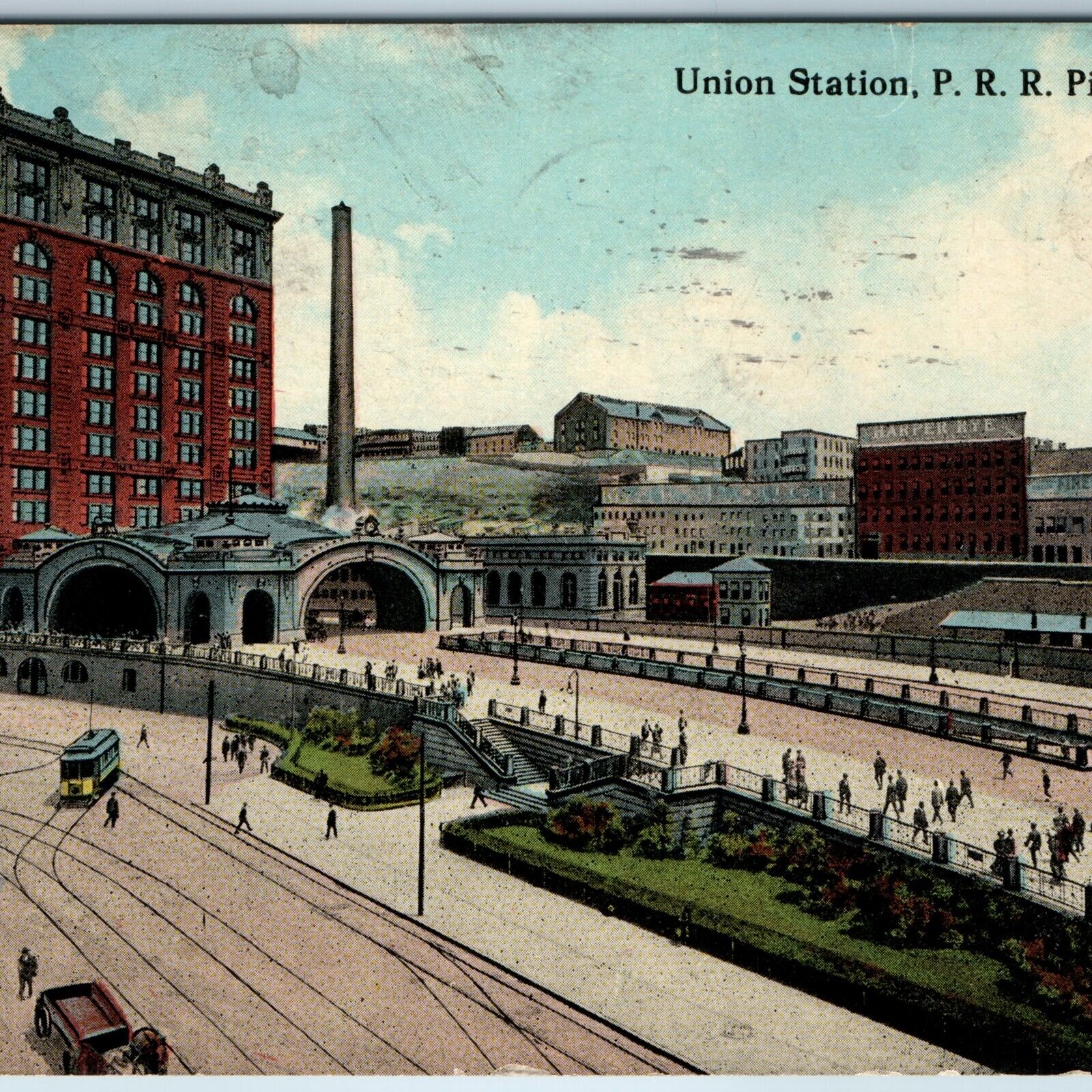 c1910s Pittsburgh, PA Pennsylvania Railroad's Union Station PRR Train Depot A198