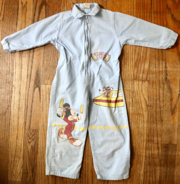 Walt Disney Mickey's Airways Official Ground Crew jumpsuit childs vintage
