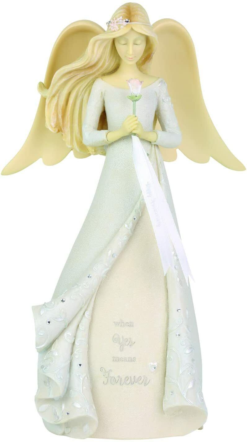 Enesco Foundations Anniversary Angel Figurine, 9 Inch, Multicolor