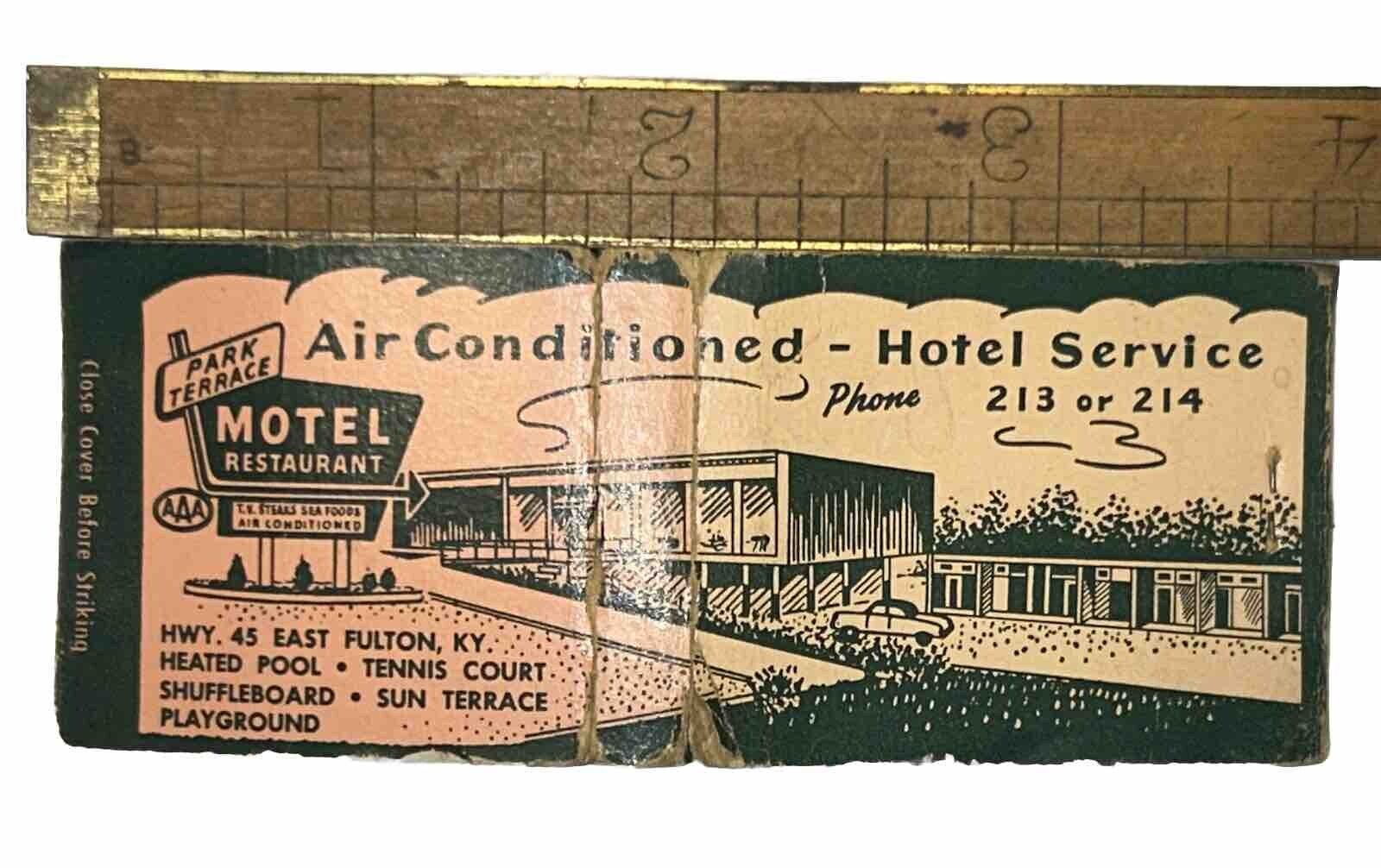 Rare Fulton Kentucky Highway Motel Hotel Restaurant Matchbook Advertising 1930's