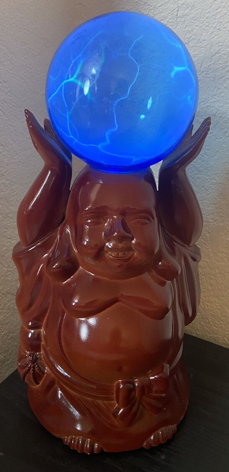Lumisource Happy Buddha Electra Blue Plasma Lamp Orb Light 