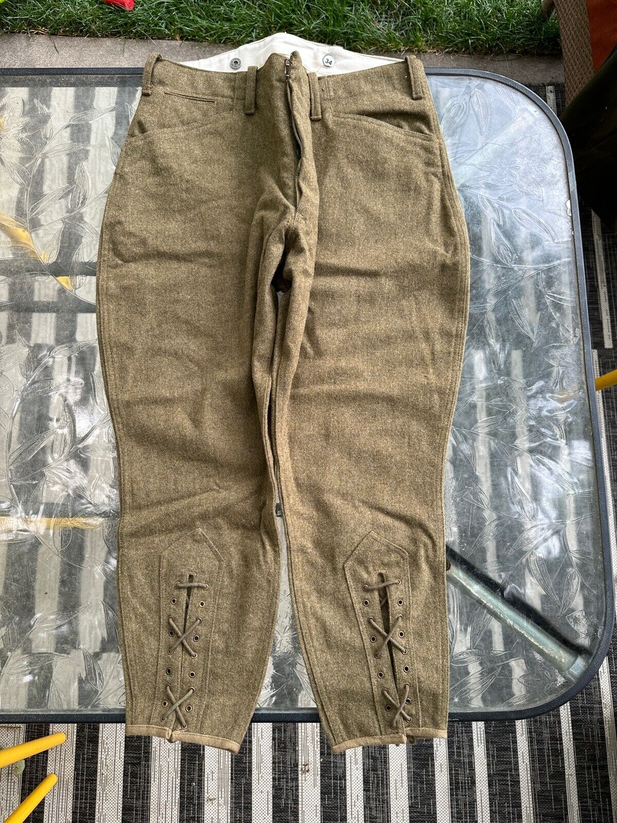 WWI US M1912 WOOL ENLISTED BREECHES - SIZE MEDIUM 34 WAIST WHAT PRICE GLORY