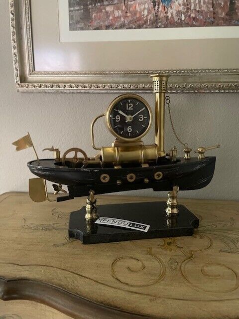 Pendulux Vintage Nautical Themed Steamboat Table Clock