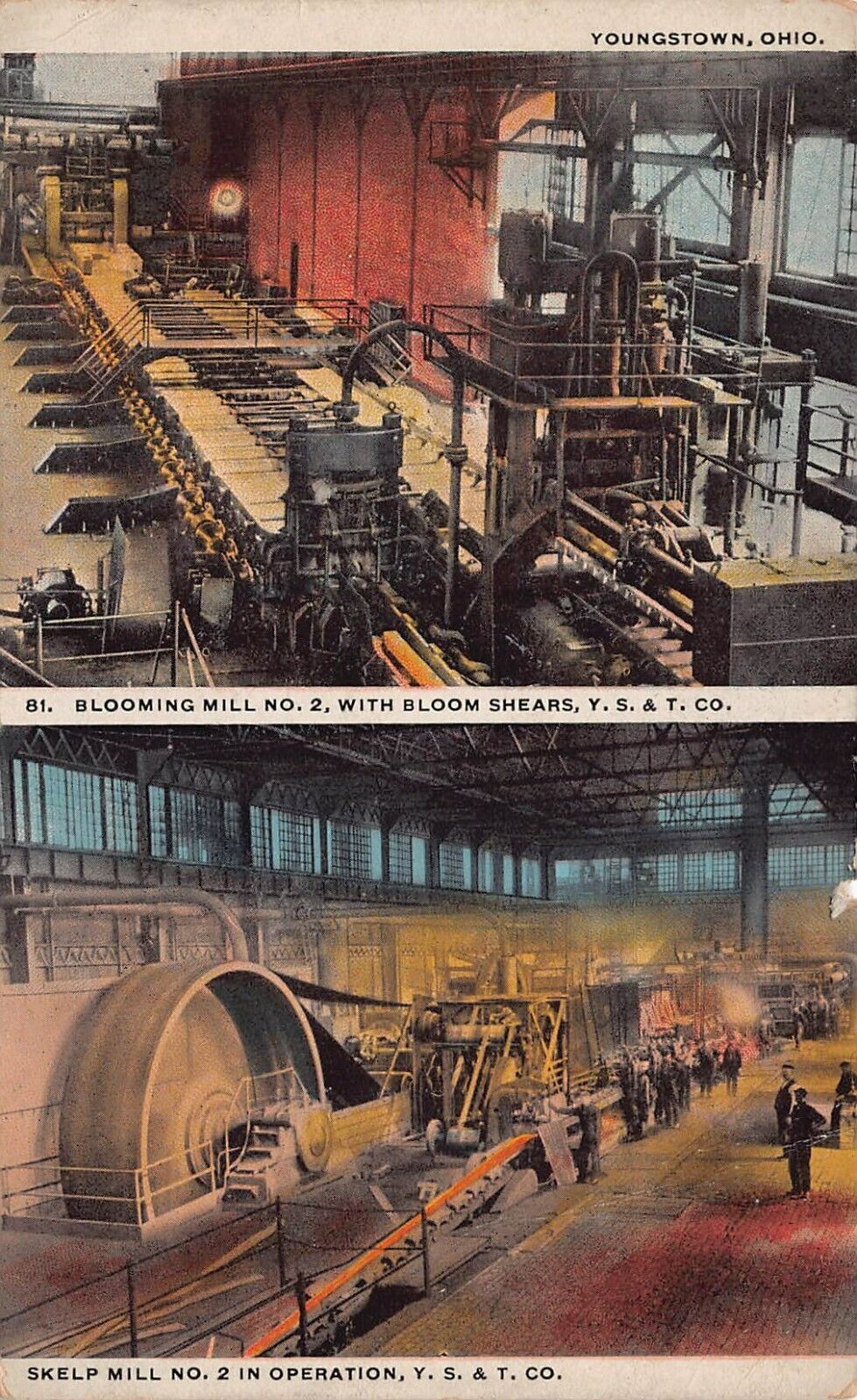 Youngstown OH Ohio Iron Sheet and Tube Co Interior Steel Strike Vtg Postcard O5