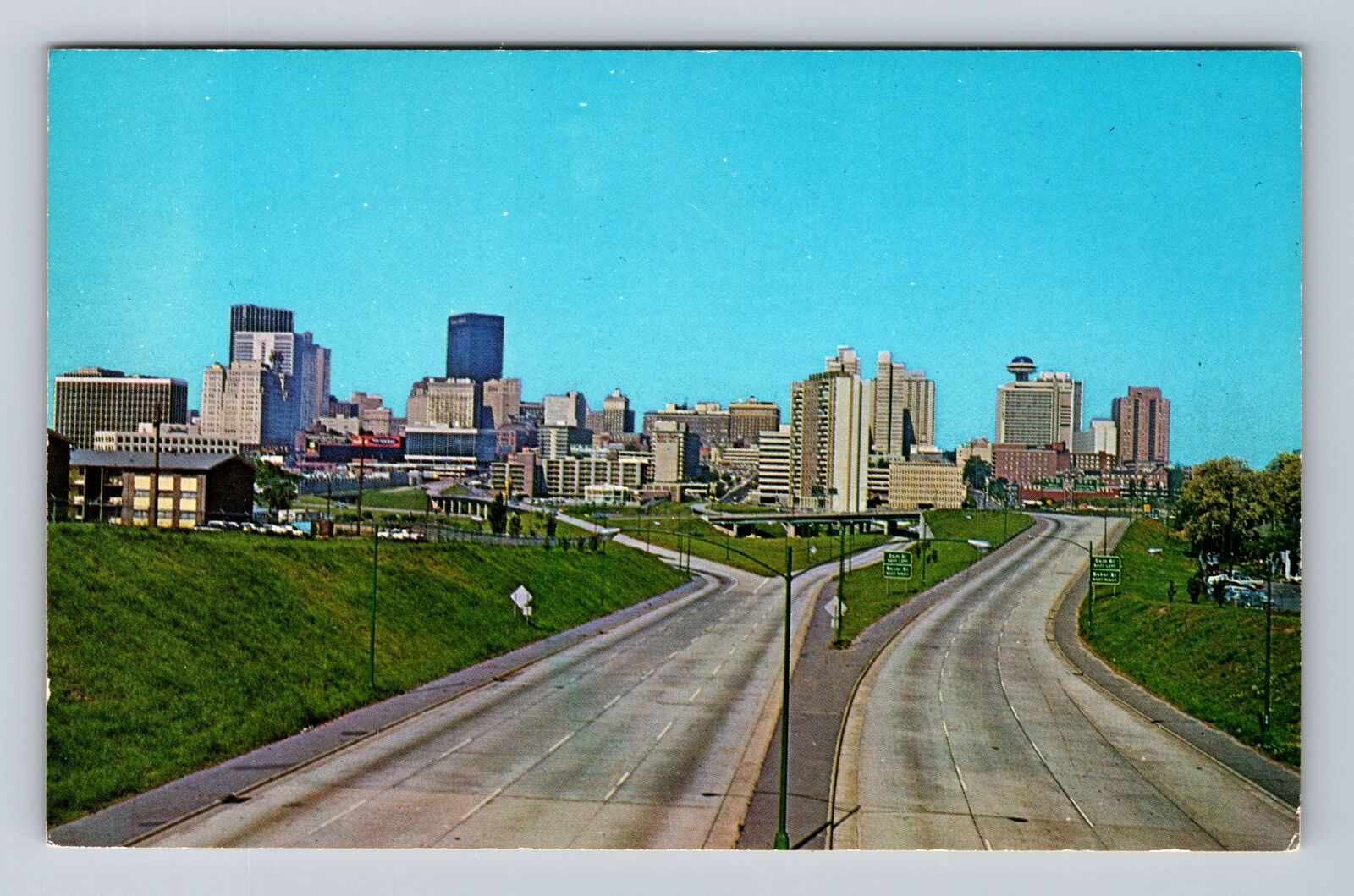 Atlanta GA-Georgia, Partial View Downtown, Antique Souvenir Vintage Postcard