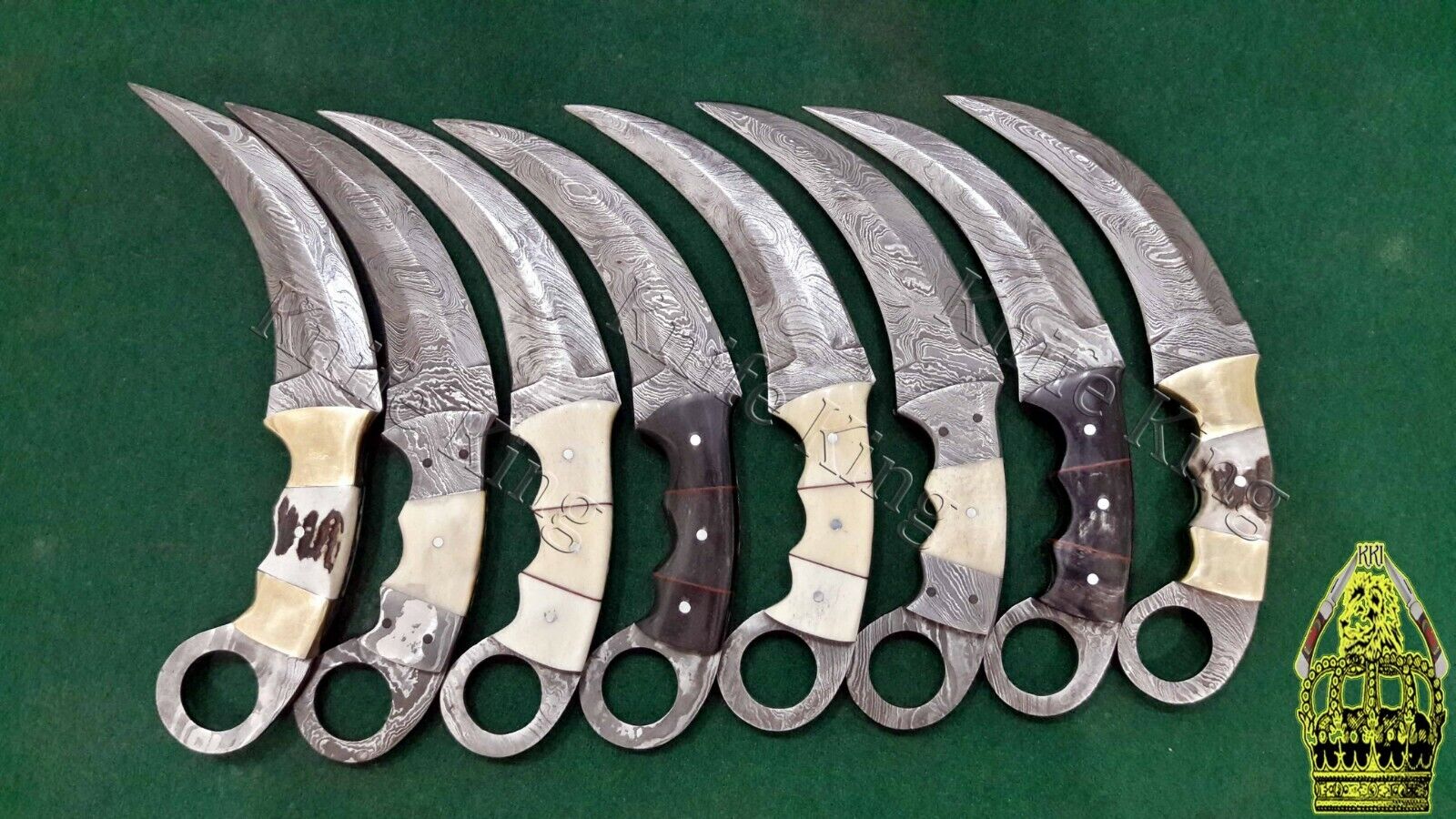 Custom Handmade Outstanding  Knife King's Damascus Steel Karambit  Knife (LOT)