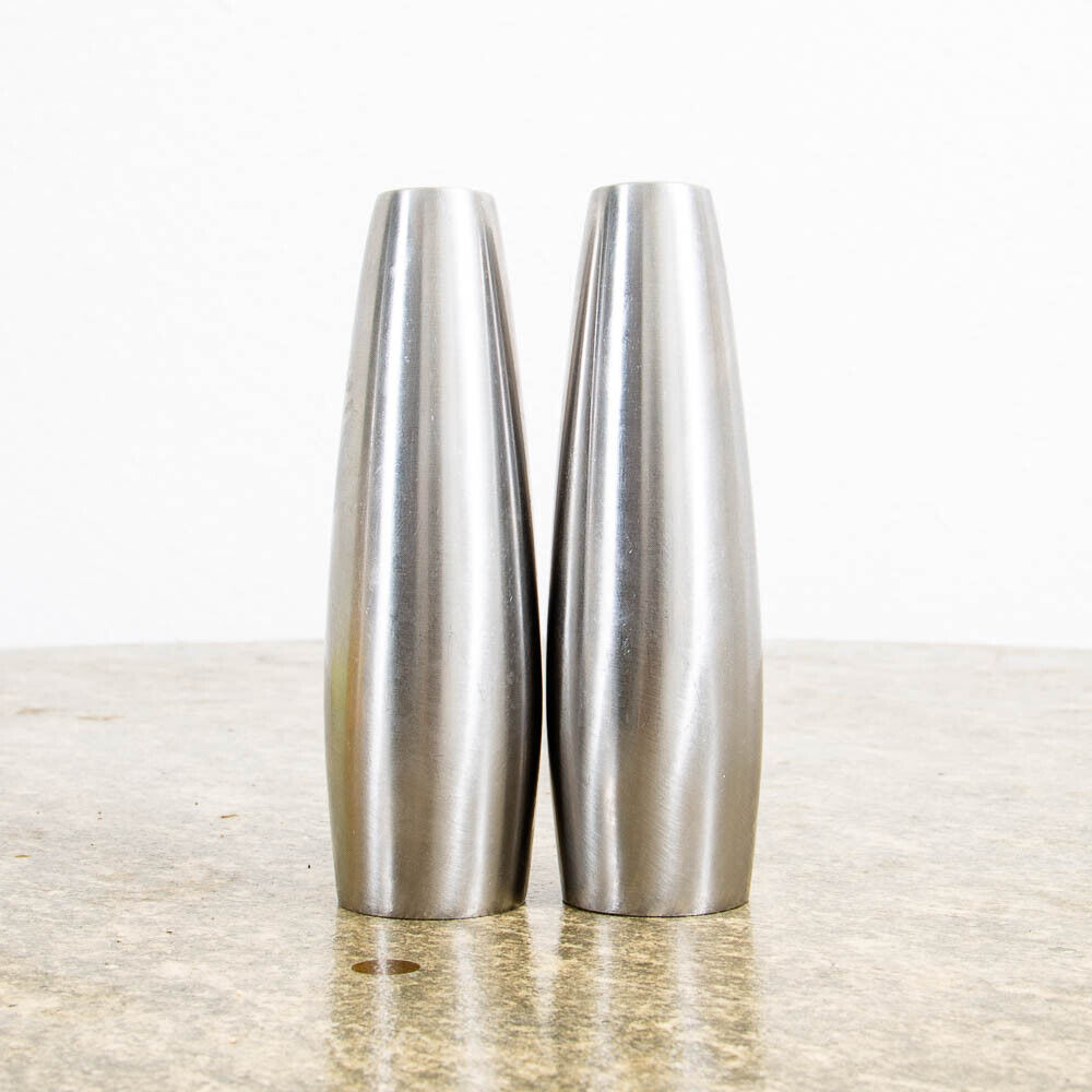 Mid Century Modern Dansk Jens Quistgaard Metal Salt Pepper Shakers Set Two S&P