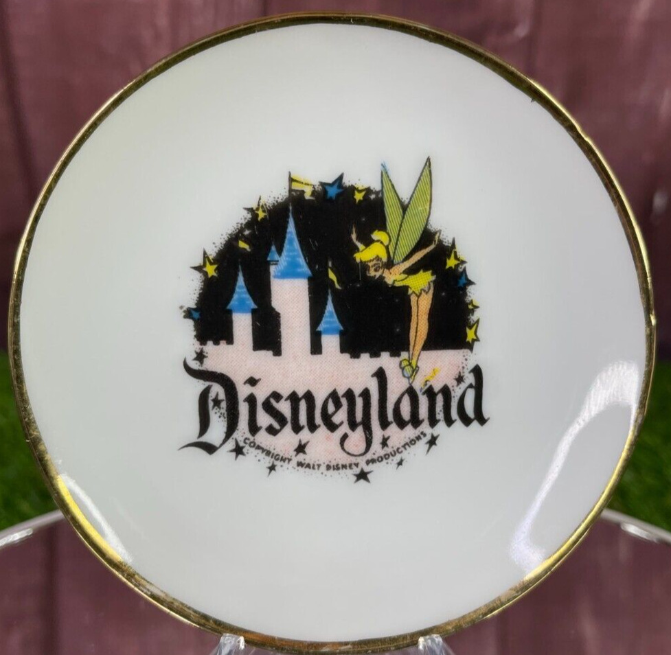 Vintage 1955 Eleanore Welborn Tinkerbell Disneyland Castle Tea Saucer Plate VTG