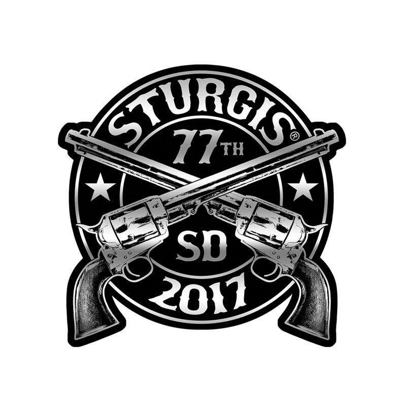2017 Sturgis Motorcycle Rally Crossed Pistols Enamel Pin