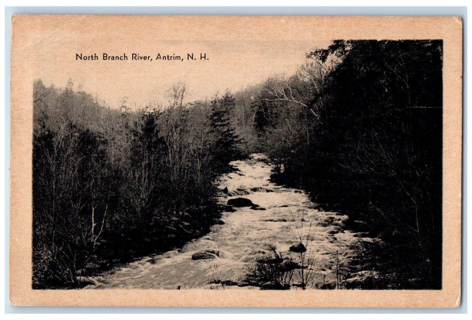 1948 North Branch River Antrim New Hampshire NH Vintage Posted Postcard