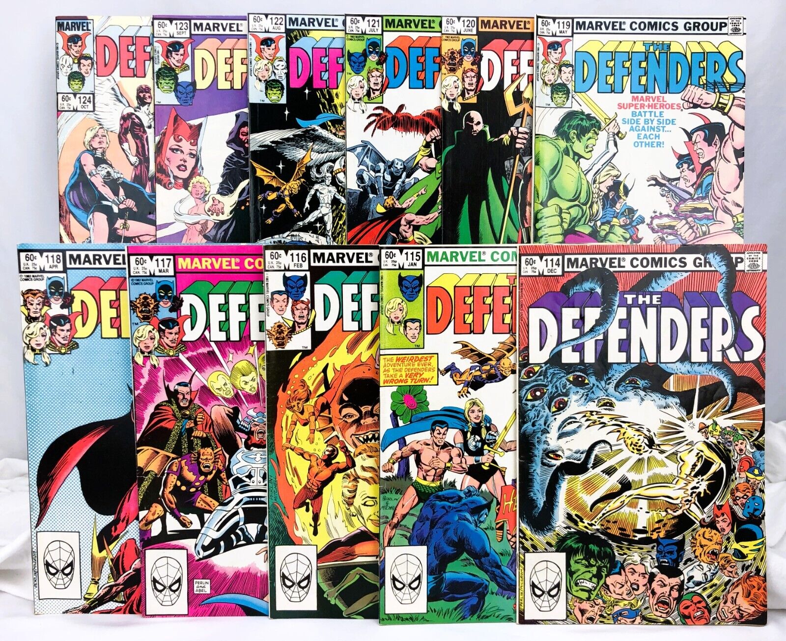Defenders #114-124 (1982-83, Marvel) 11 Issue Lot
