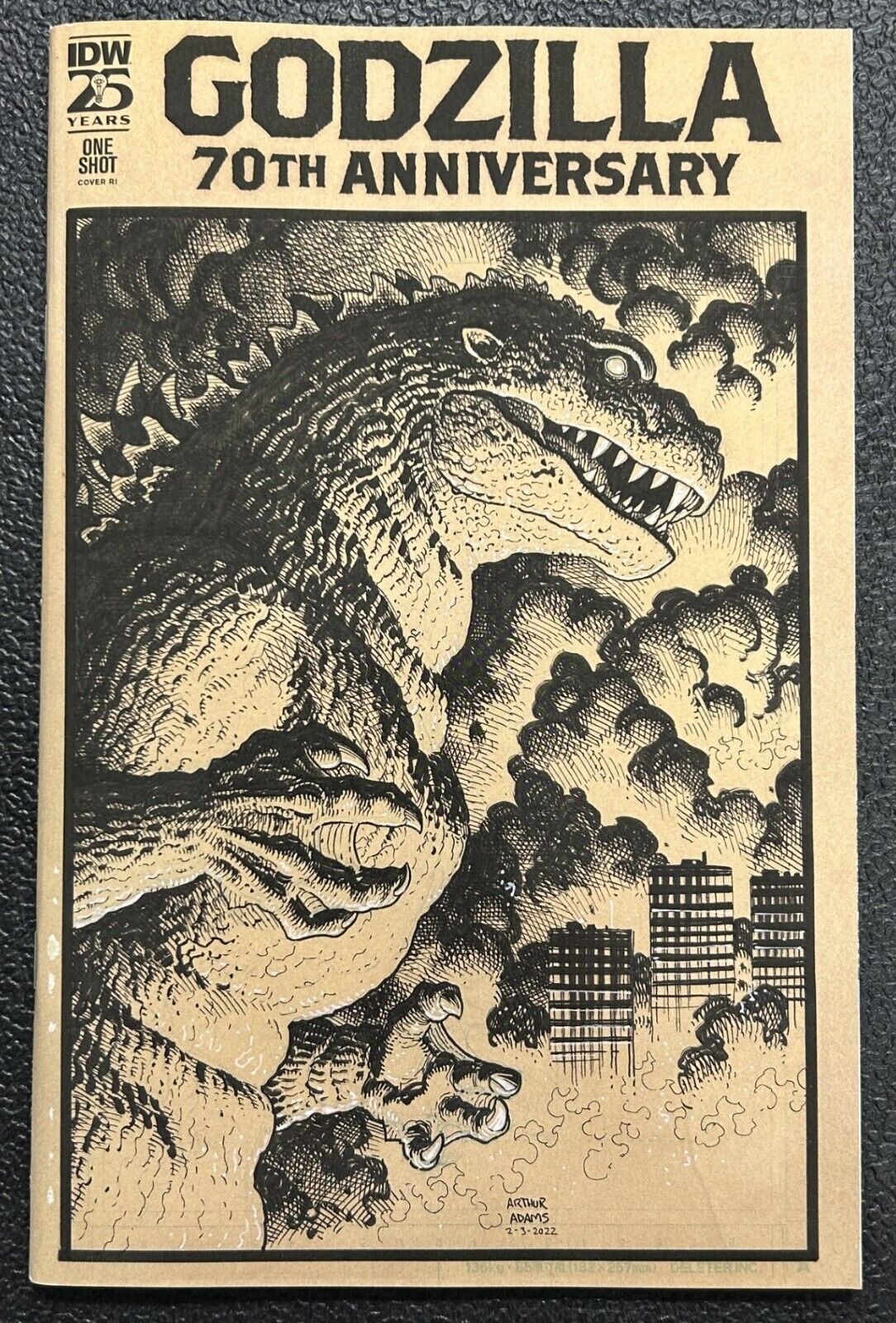 Godzilla: 70th Anniversary #1E VF; IDW | RI 1:50 Variant Art Adams - we combine