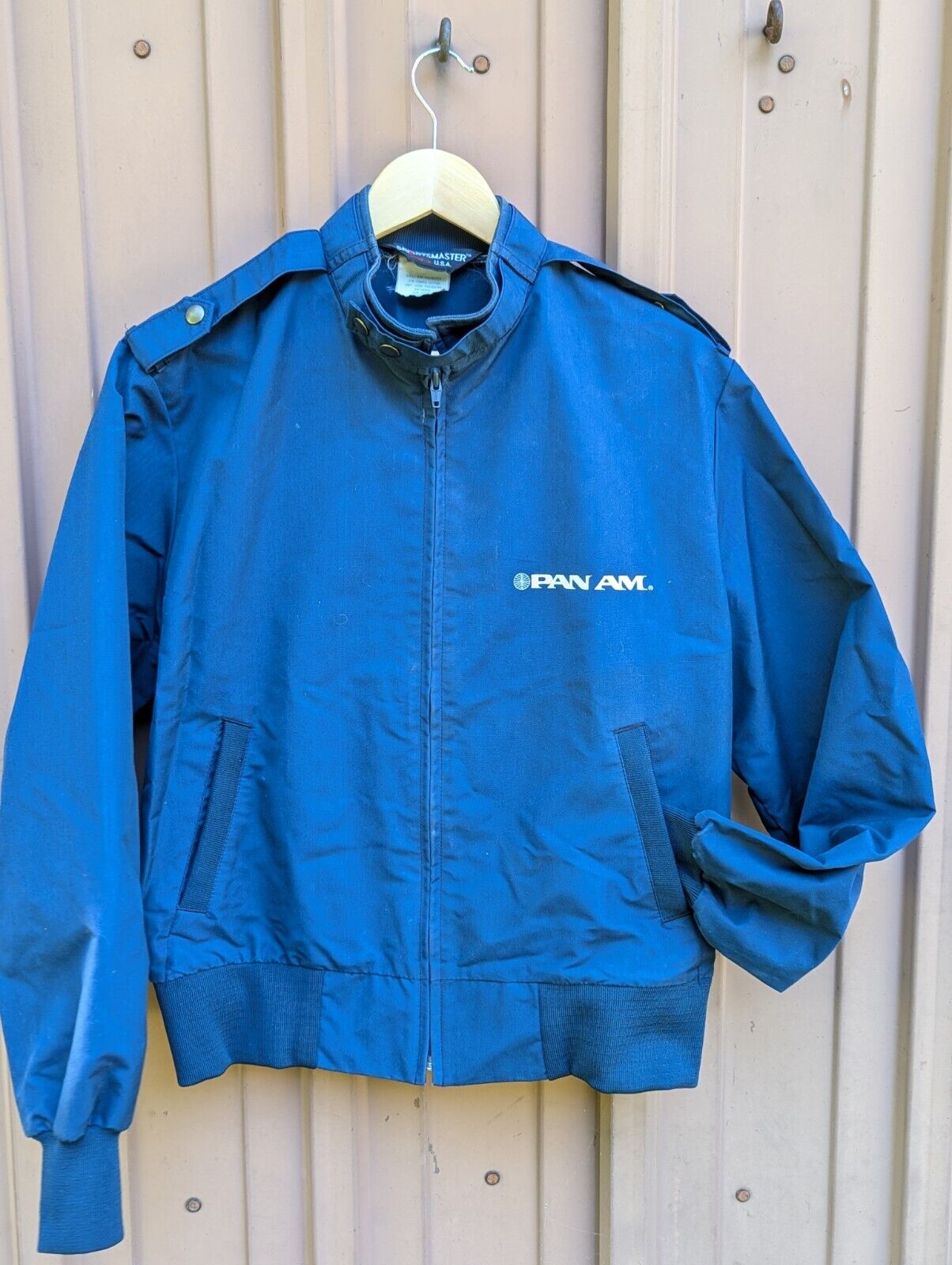 Vintage Pan Am Airlines Men’s Blue Sportmaster Made In USA Jacket Size Large