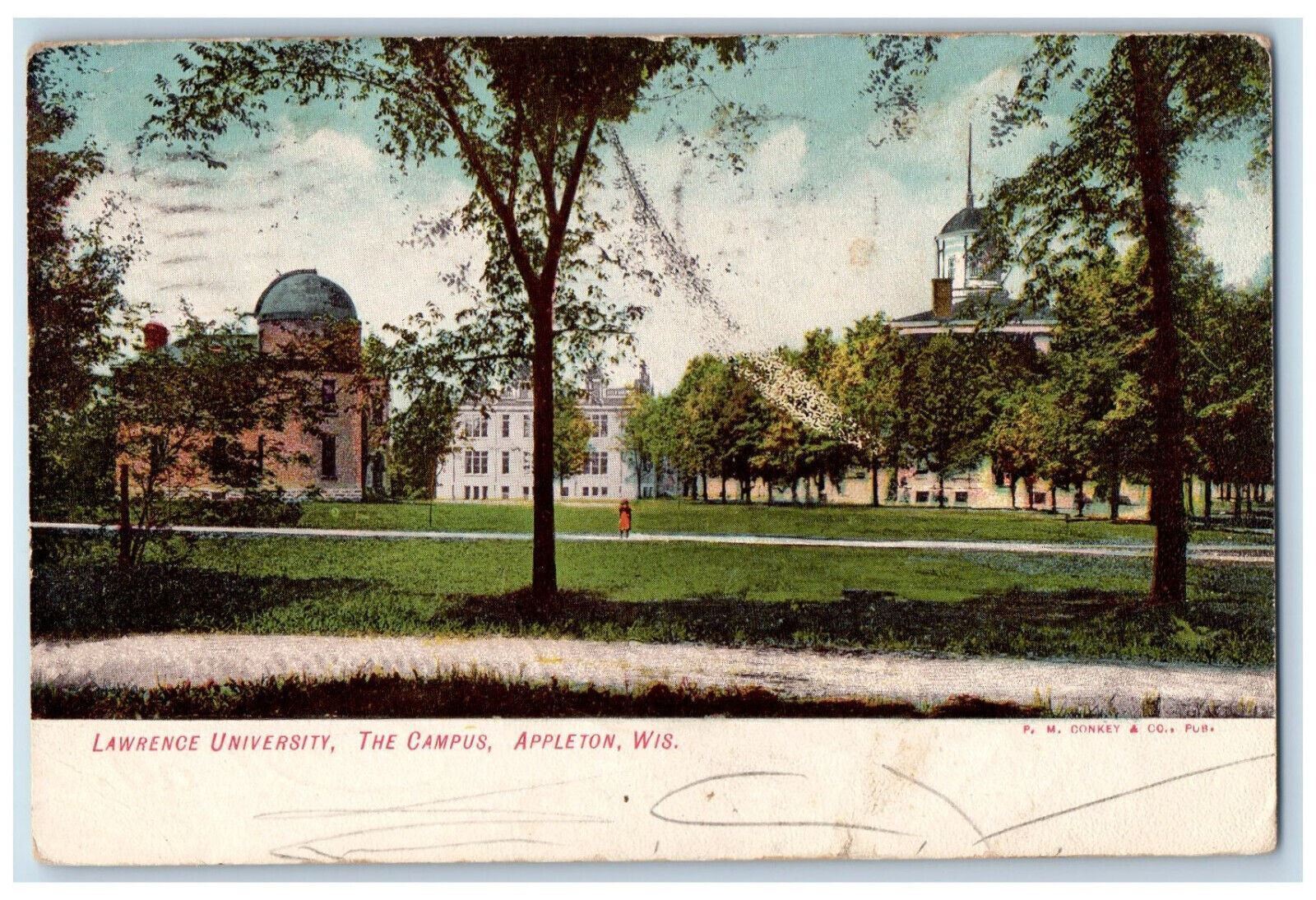 1909 Lawrence University The Campus Appleton Wisconsin WI Antique Postcard