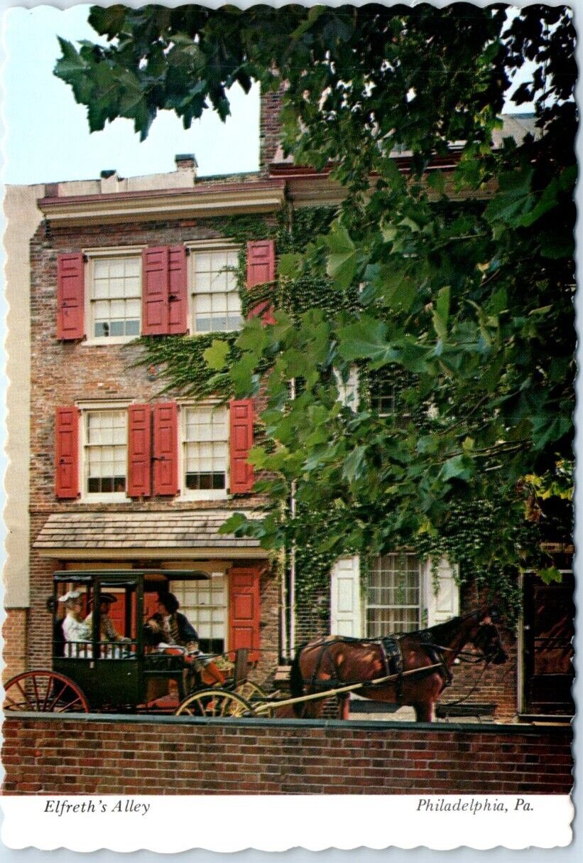 Postcard - Façade of No. 139, Elfreth's Alley, Philadelphia, Pennsylvania, USA