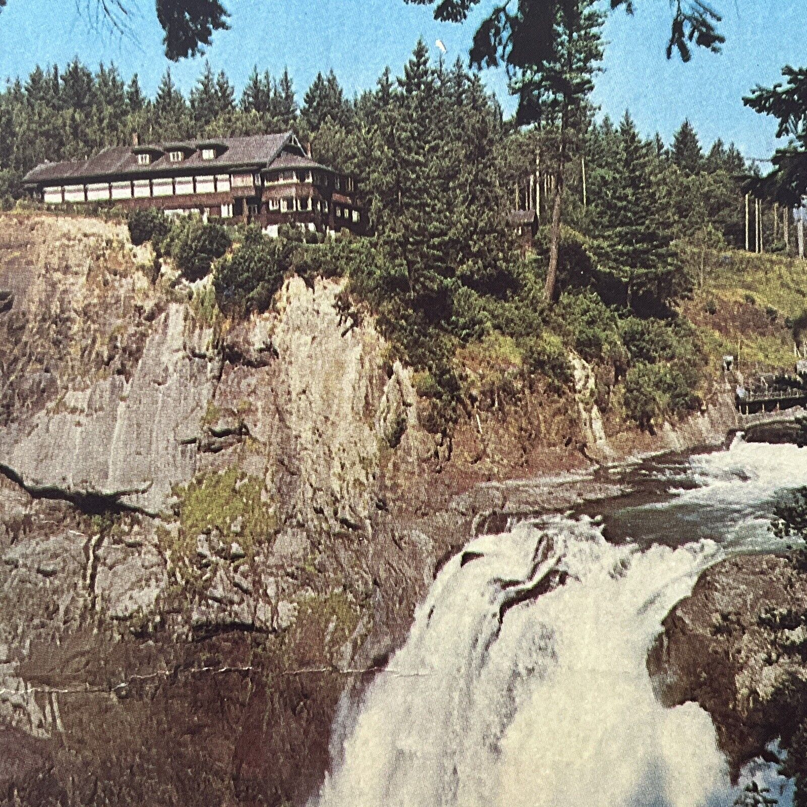 1947 Vintage Postcard Washington Snoqualmie Falls Nostalgic Tourist Novelty ⭐️