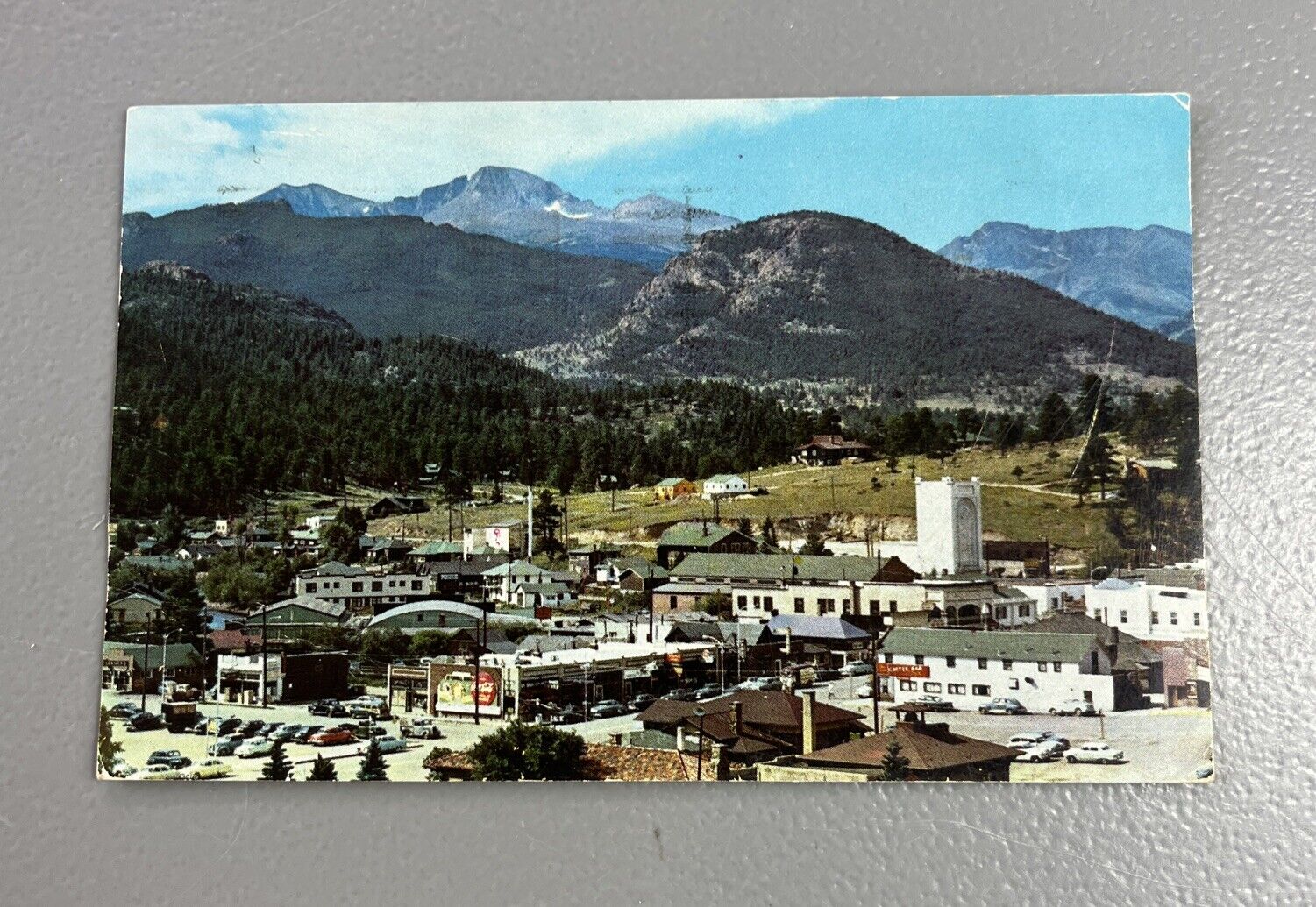 Main Street Of Estes Park, Colorado. Postcard 1959