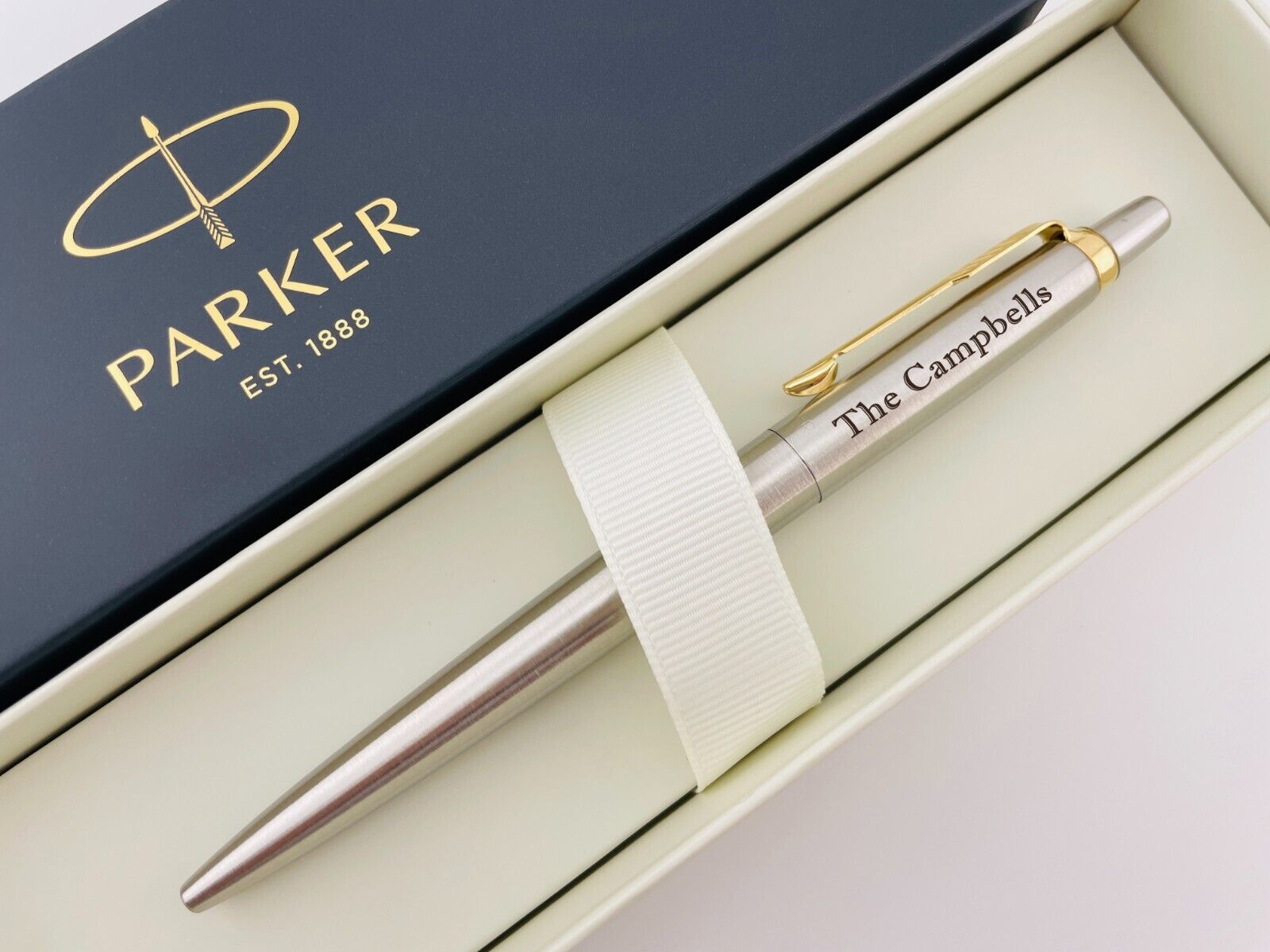 Gold Trim Parker Personalized Jotter Ballpoint Pen Blue Ink Anniversary Gift