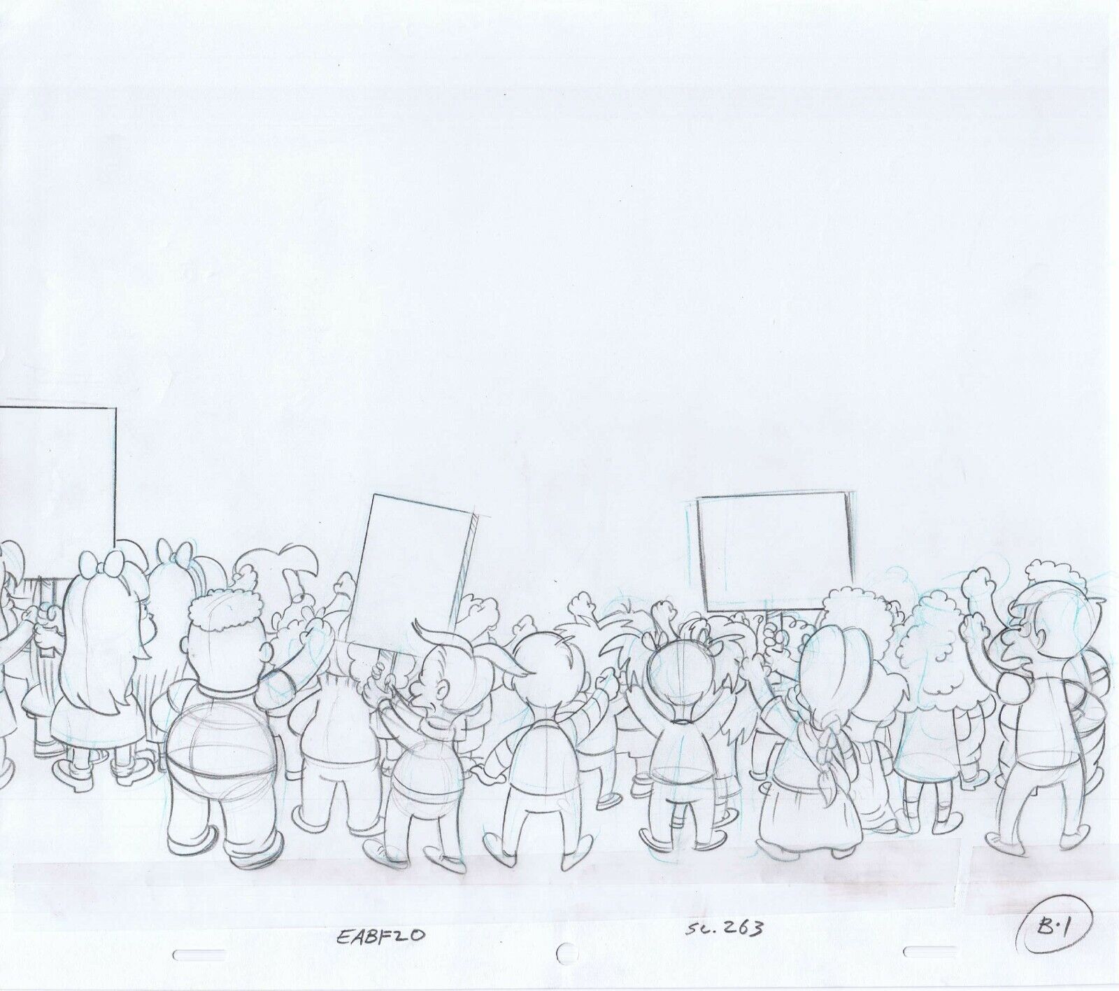 Simpsons Kids 2003 Original Art w/COA Animation Production Pencil SC 263 B-1