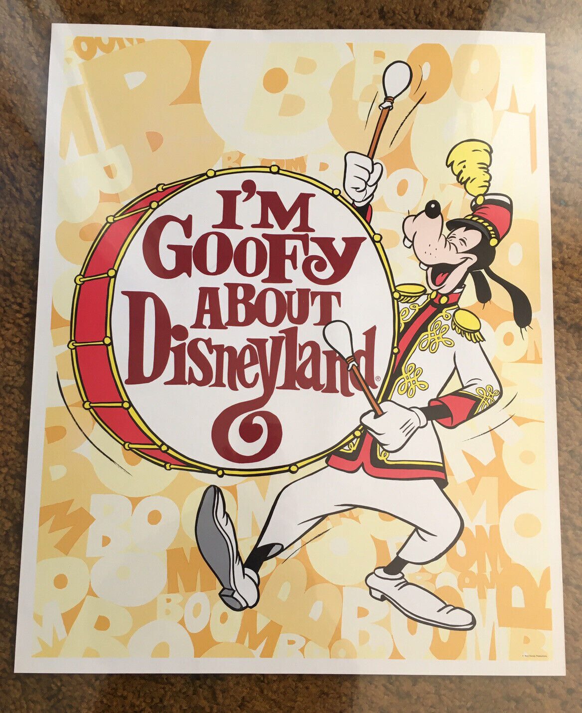Vintage I’m Goofy About Disneyland Poster-Late 1970’s Excellent Condition- Rare