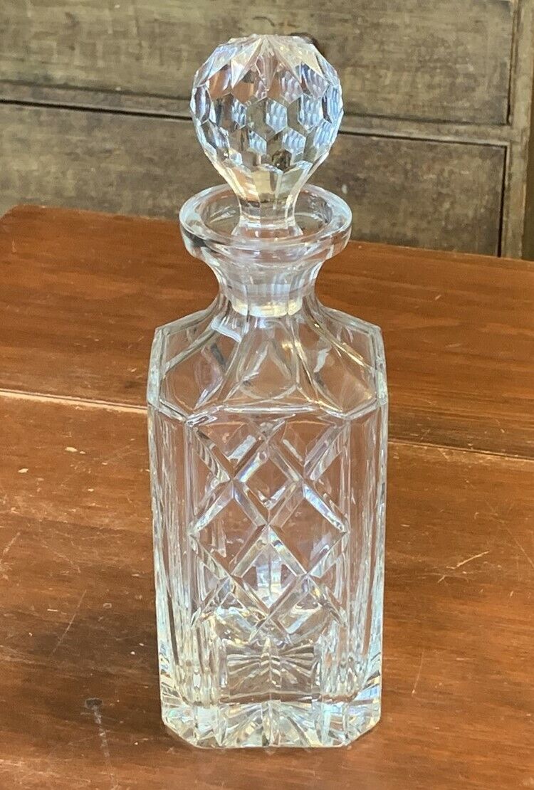 Vintage Cut Glass Crystal Decanter, Nice Quality - Unsigned